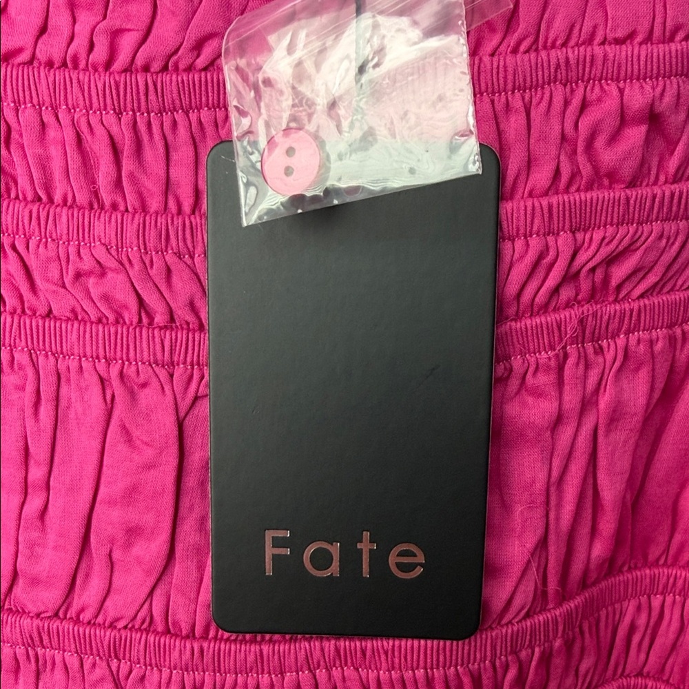 NWT Summer Pink Adjustable Straps Smocked Midi Dress, various sizes - Picture 12 of 12